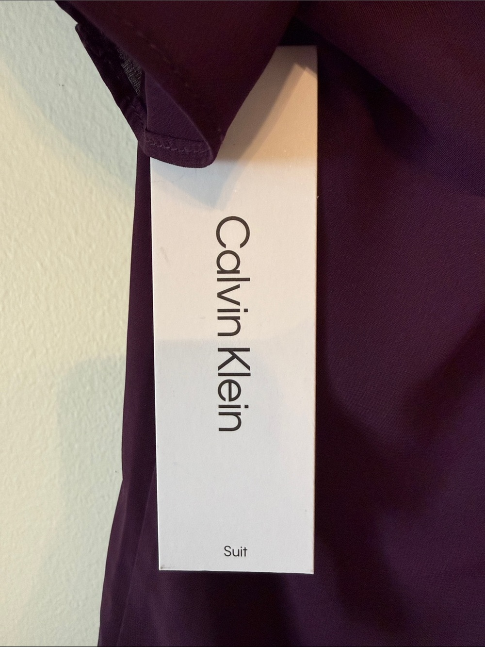 CALVIN KLEIN Deep Purple V-Neck Short Sleeve Blouse - Picture 5 of 9